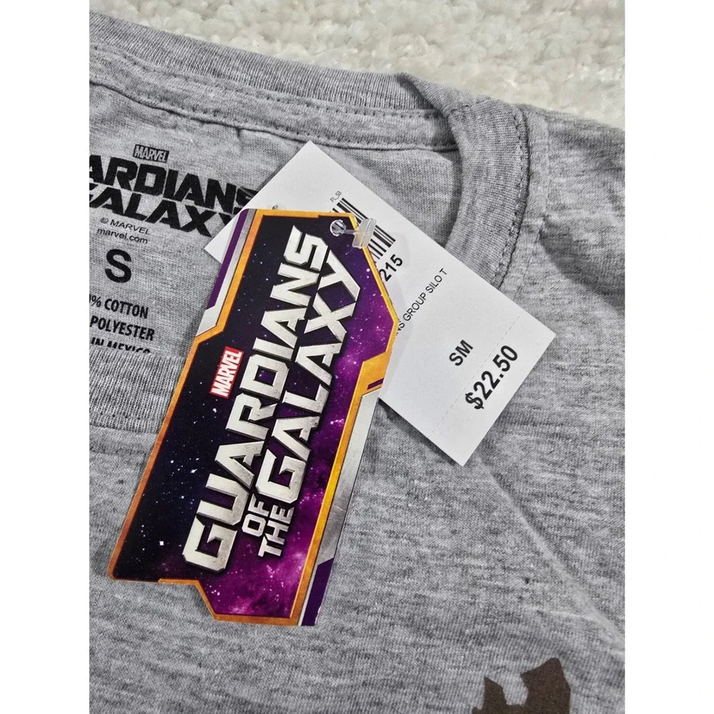 Marvel Guardians of the Galaxy Hot Topic Grey Graphic T-Shirt Small NWT